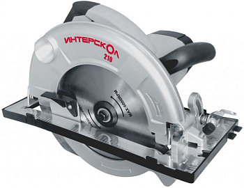 Пила дисковая ИНТЕРСКОЛ ДП210/1900ЭМ, 1,9кВт, d210х30 пропил 75мм, 2300-5000об/мин, 7,8кг