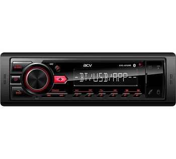 ACV AVS-401UBR (1din/База 36мм/красная/Bluetooth/USB/TYPE-C/AUX/SD/FM/4*50)