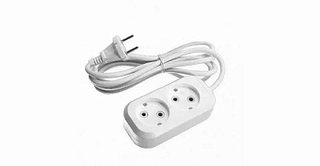 Удлинитель бытовой 2гн*3м 3*0.75 з/к