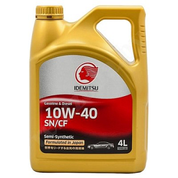 Масло моторное IDEMITSU SEMI-SYNTHETIC SN/CF 10W40 п/с. 175,2кг (цена за 1кг)