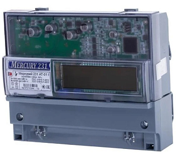 Счетчик 3ф 5-60А Меркурий 231 АТ-01I 3*230/400В; кл.т. 1,0 Мн IrDA ЖКИ DIN