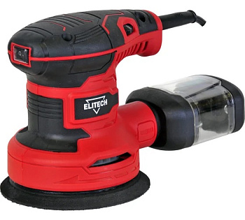 Шлифмашина эксцентриковая ELITECH МШЭ 031Э 350Вт,ф125мм,7000-14000об/мин,ампл-2.0мм