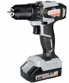 Дрель-шуруп акк. ИНТЕРСКОЛ ДА-13/18ВК Li-ion АПИ (кейс, 2 аккум. 2Ач, ЗУ)