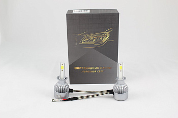 Лампа KS-C6-H1 светодиодная, H1 36W 3800LM, радиатор+вентилятор охлаждения, 2шт, 8V-48V AIRC6H01
