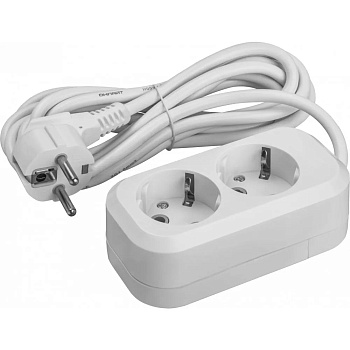 Удлинитель бытовой 2гн*5м з/к