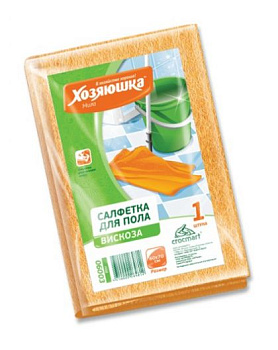 Салфетка для пола "ХОЗЯЮШКА Мила" вискоза 120 гр/м2, 60*70см 1 шт.