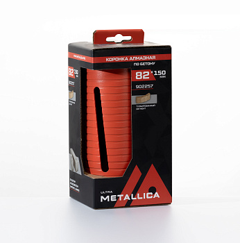 Коронка алмазная сегментная удлин. METALLICA Ultra  82x150 мм, М16, без хвостовика, по бетону