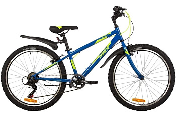 Велосипед NOVATRACK 24" RACER сталь 14'', синий, 6 скор.TZ500/TS-38/SG-6S, V-brake