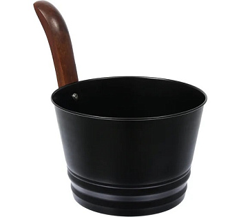 Бадья из стали 4 л, черная "Банные штучки"