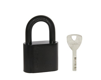 Замок навесной PL-WEATHER-1540 Black 4 fin key ( PL-15-40) диск. /блистер (42277) (FUARO)