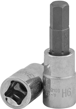 Насадка торцевая 1/2"DR с вставкой-битой шестигранной, H14, 55 мм