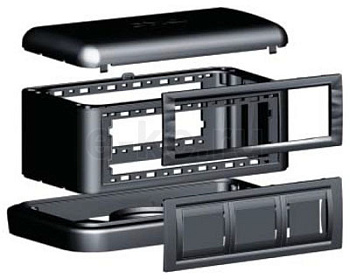 Башенка напольная BUS 12 модулей черная RAL7016