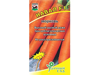 Морковь Навал F1 (сорт Нантская)(ср-спелый,96-160г,для хранения) 0,3г НОВИНКА Бейо Удачный Сад