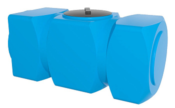 Емкость К 500 горизонтальная, отвод (цвет голубой)