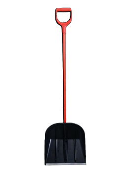 Лопата снеговая Carbolux ПП-5 черная в сборе (размер 41*41 см)
