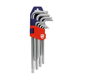 Набор Г-образных ключей 9шт TORX с отверстием WORKPRO