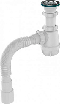 Сифон для кухни 1 1/2"х40 с мет.реш. с г.т. 40х40/50 Aquant