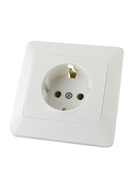 Розетка 2П+З 16А 250В белая "Ильмень" TDM