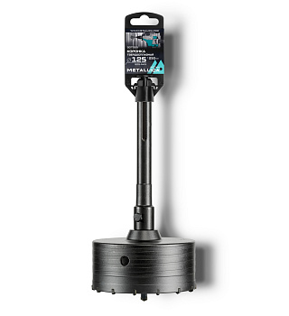 Коронка тв. спл. SDS-max METALLICA Optima 125x250/110 мм, h=50мм, М22,0х2,0 мм, с адаптером