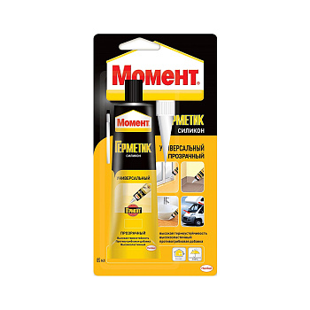 Герметик силиконовый универсальный Момент прозрачный 70мл