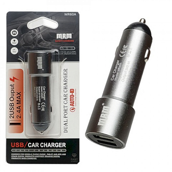 Штекер в прикуриватель 2 USB BLD-01 замена-аналог MRM MR60A 