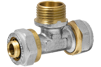 Тройник 16х1/2"х16 ц/ш/ц RC, MP-У