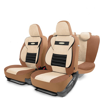 Чехлы автомобильные "COMFORT COMBO" поддержка спины+поддержка плеч+поясничный,11 предм., св.бежевый