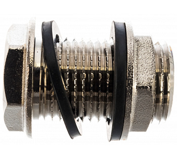 Штуцер (врезка) в бак (емкость) с прокладкой 1/2" (латунь) MPF, MP-У