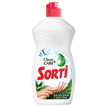 Жидкость д/посуды " Sorti"Бальзам С Алоэ Вера" Капля 450мл