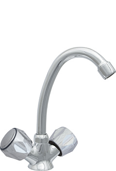 Смеситель елочка ЦС-СМ 25г К ЭКО М_Глобо круглый излив D18 H-150 мм