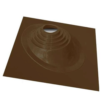 Уплотнитель дымохода кровельный (№17 силиконовый, коричневый 75-200) основание алюминий