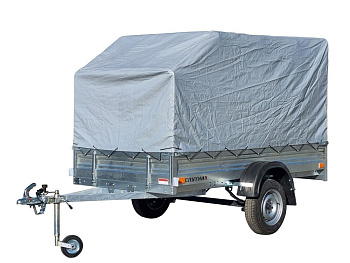 Автомобильный легковой прицеп "Спутник Expert ZN 2513/33 тент и каркас АЭРО Автомобильный легковой прицеп "Спутник Expert ZN 2513/33 тент и каркас АЭРО