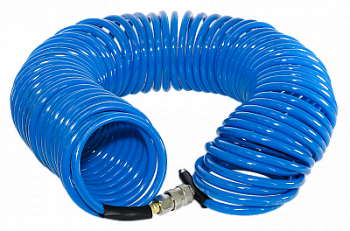 Шланг спиральный с фитингами рапид_полиуретан_15бар_8x12мм_15м