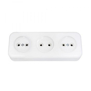 Розетка 3 ОП АБС пластик Бт Минск РА16-224