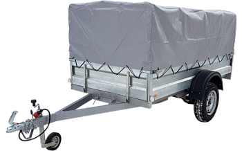 Автомобильный легковой прицеп "Спутник ZN 2513/37" дуги 13/70 + тент 2513/70