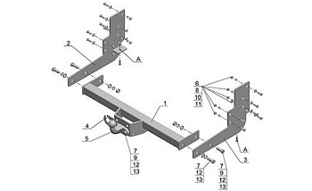Тягово-сцепное устройство ГАЗ 31102 с 2000г