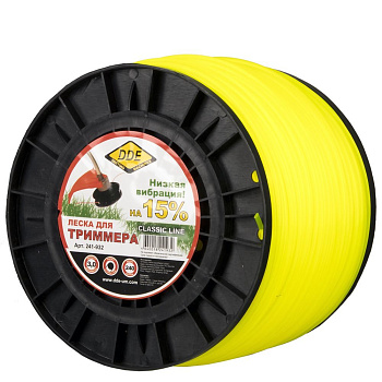 Корд триммерный на катушке DDE "Classic line" (круг) 3,0 мм х 260 м, желтый