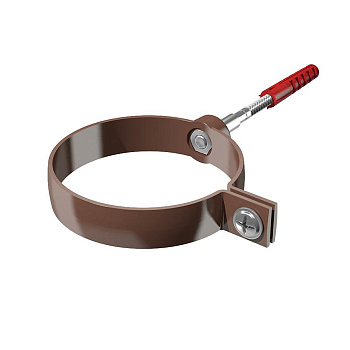 Хомут трубы (коричневый) VERAT ПВХ