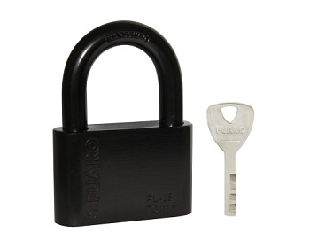 Замок навесной PL-WEATHER-1570 Black 4 fin key ( PL-15-70) диск. /блистер (42283) (FUARO)