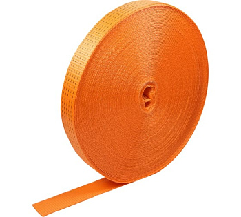 Лента полиэфирная ЛПЭР-050/Р-7500 оранжевая (бухта 50 метров)