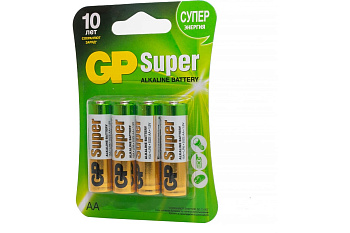 Батарейка GP Super Alkaline 15A 3/1 AA (4шт)