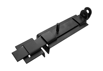 Засов с проушиной фигурный ЗПФ-350 (черный)