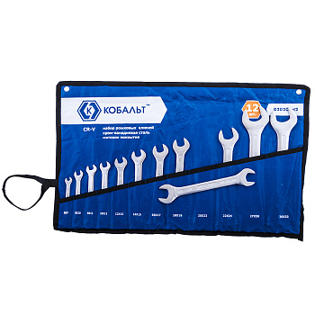 Набор ключей рожковых КОБАЛЬТ 6х7,8х10,9х11,10х12,12х13,14х15,16х17,18х19,20х22,22х24,27х30,30х32мм 