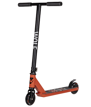 Самокат Novatrack Wolf JR, 100 мм, оранжевый