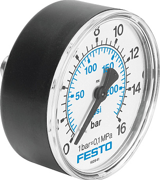 Манометр 50мм 16bar (резьба сбоку 1/4") для B4000B/50/100 CM3