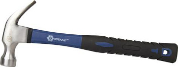 Молоток-гвоздодер КОБАЛЬТ 450 г, фибергласовая рукоятка				