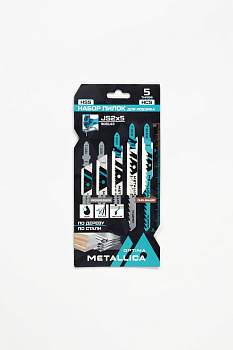 Набор пилок д/лобзика METALLICA Optima №2 по дер/мет: T244DA/T101D/T101AI/T118A/T123X, в  карт., 5шт Набор пилок д/лобзика METALLICA Optima №2 по дер/мет: T244DA/T101D/T101AI/T118A/T123X, в  карт., 5шт