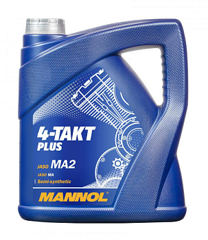 Масло моторное 4хтактное MANNOL PLUS п/синт SAE 10W40 4л