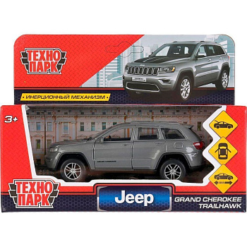Машина металл JEEP GRAND CHEROKEE 12см, двери, багаж, инерц, серый