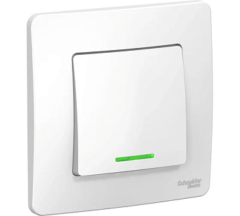 Выключатель Blanca 1кл СП бел. с подсв.